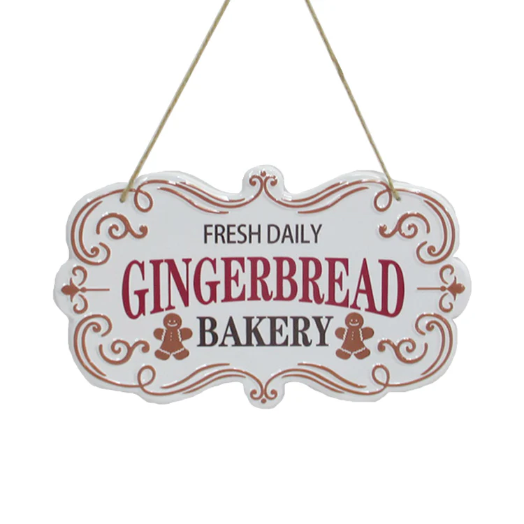 Metal Gingerbread Sign - 29.5cm