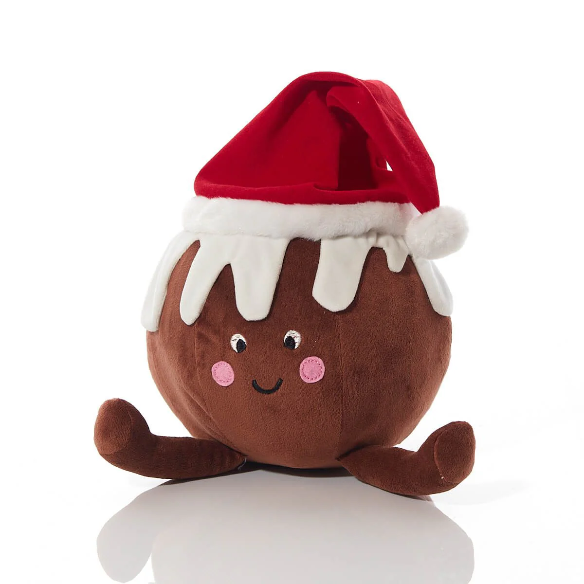 Christmas Pudding Doorstop With Santa Hat - Image 2