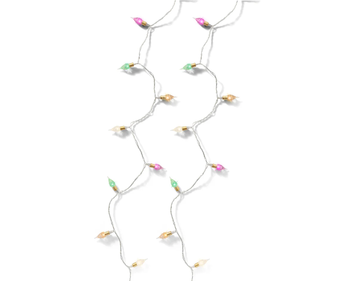 Multicoloured LED Twinkle Vintage Lights with Transparent Cable - 11.9m 120 LEDs - Image 3
