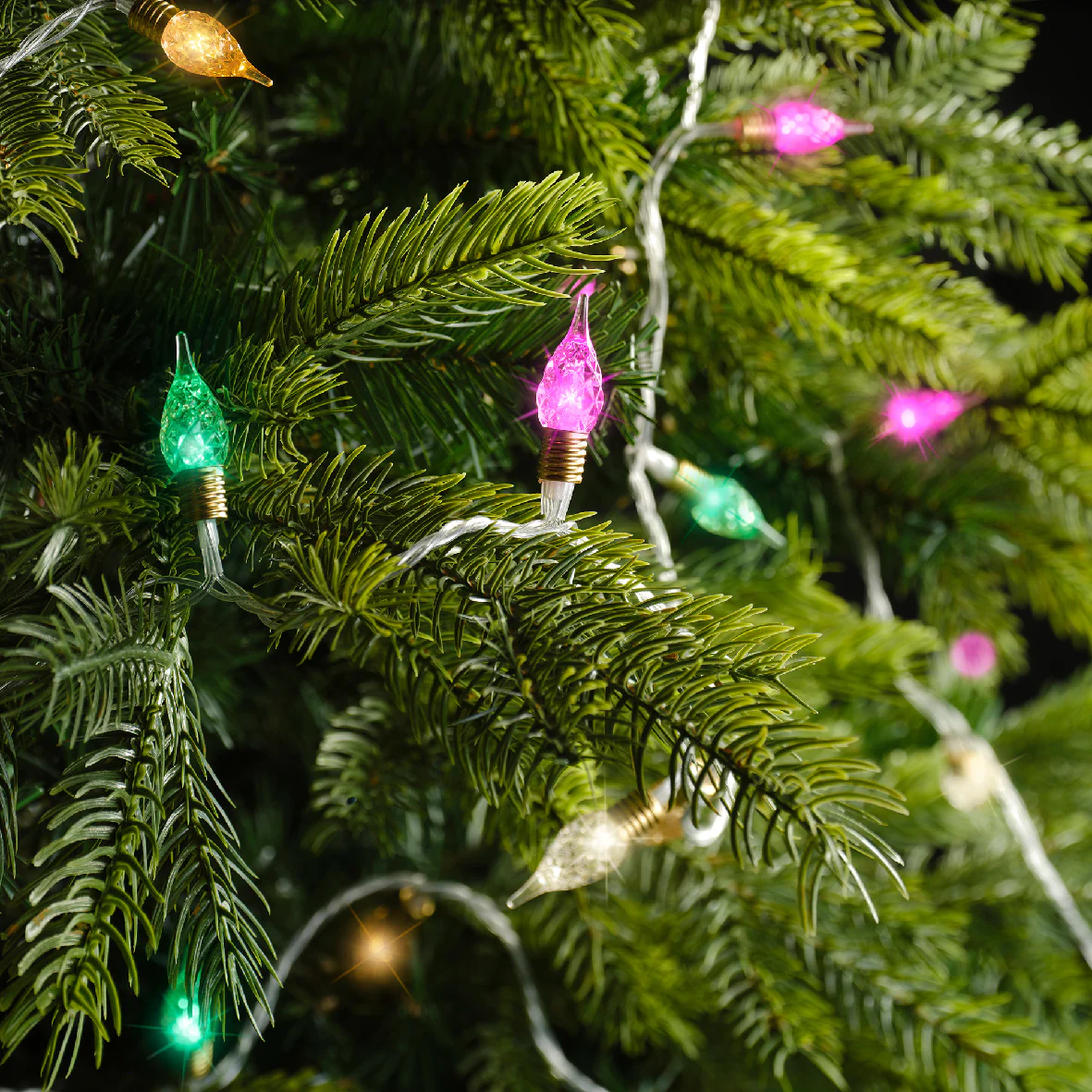 Lumineo Multicoloured LED Twinkle Vintage Lights with Transparent Cable - 17.9m 180 LEDs - Image 3