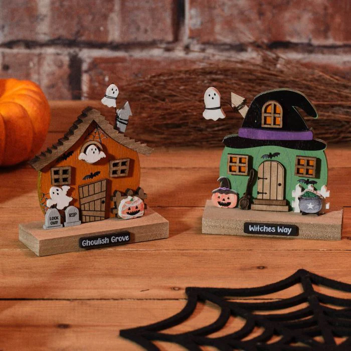 Spooktacular Spooky House Block Ornament - Image 2