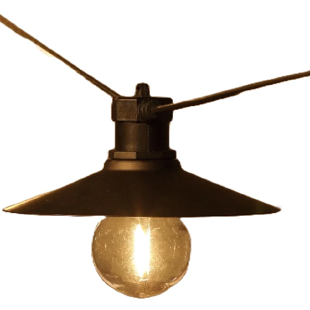 NOMA 6 Saucer Edison Filament Style Festoon Connectable Lights Warm White - 3.5m - Image 3