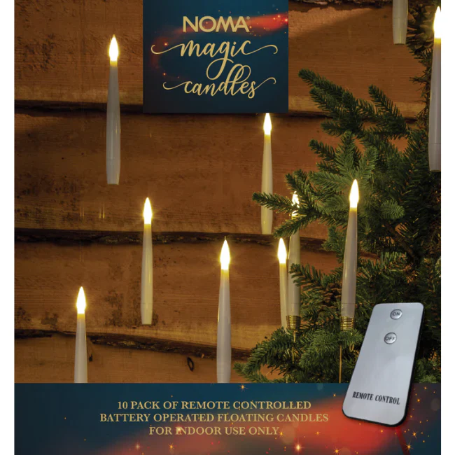 Noma - Magical White Floating Candles Remote Controlled - 15cm - Pack of 10 - Image 2