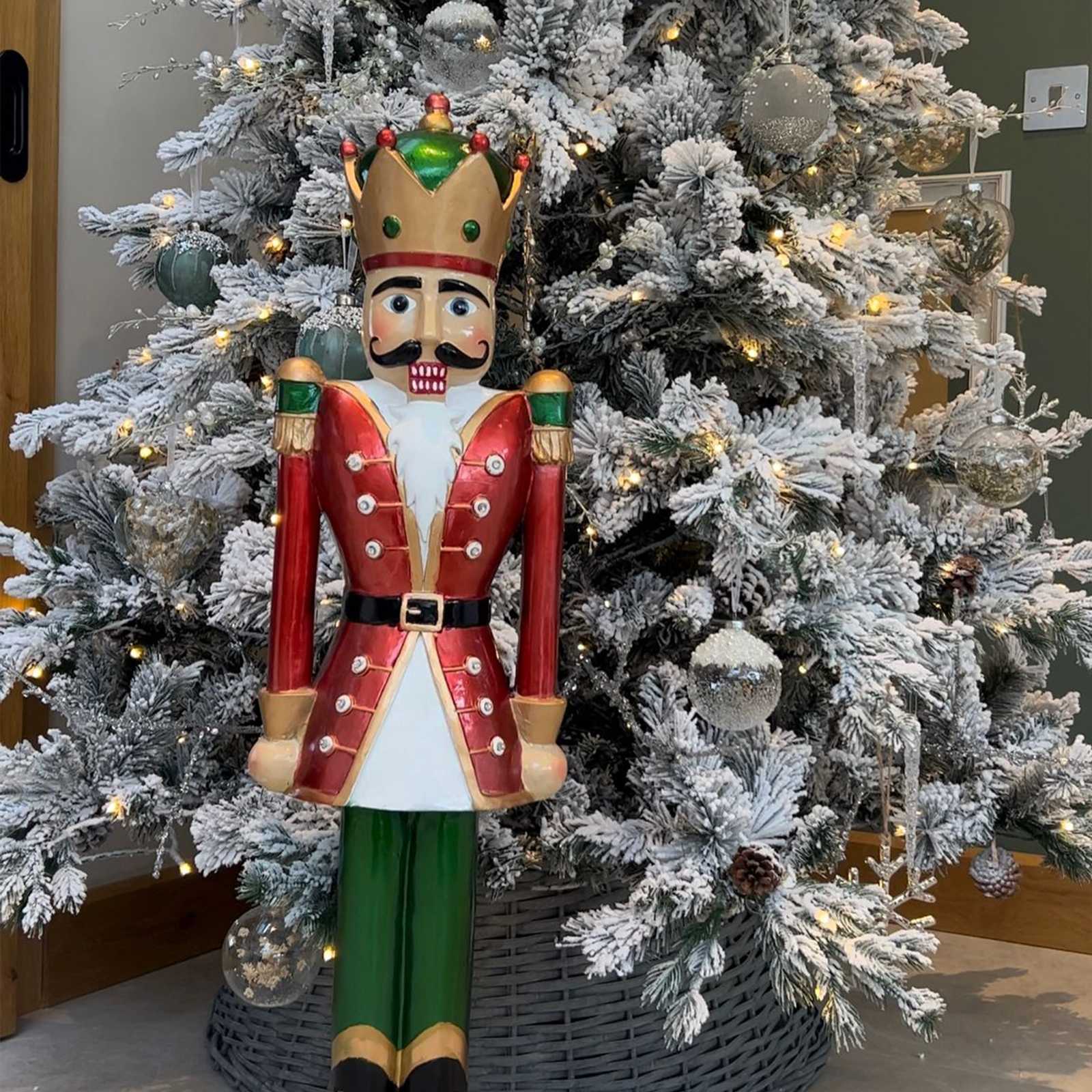 Norbert The 3ft Traditional Red Light Up LED Nutcracker - Indoor or Outdoor Christmas Decoration - Image 3