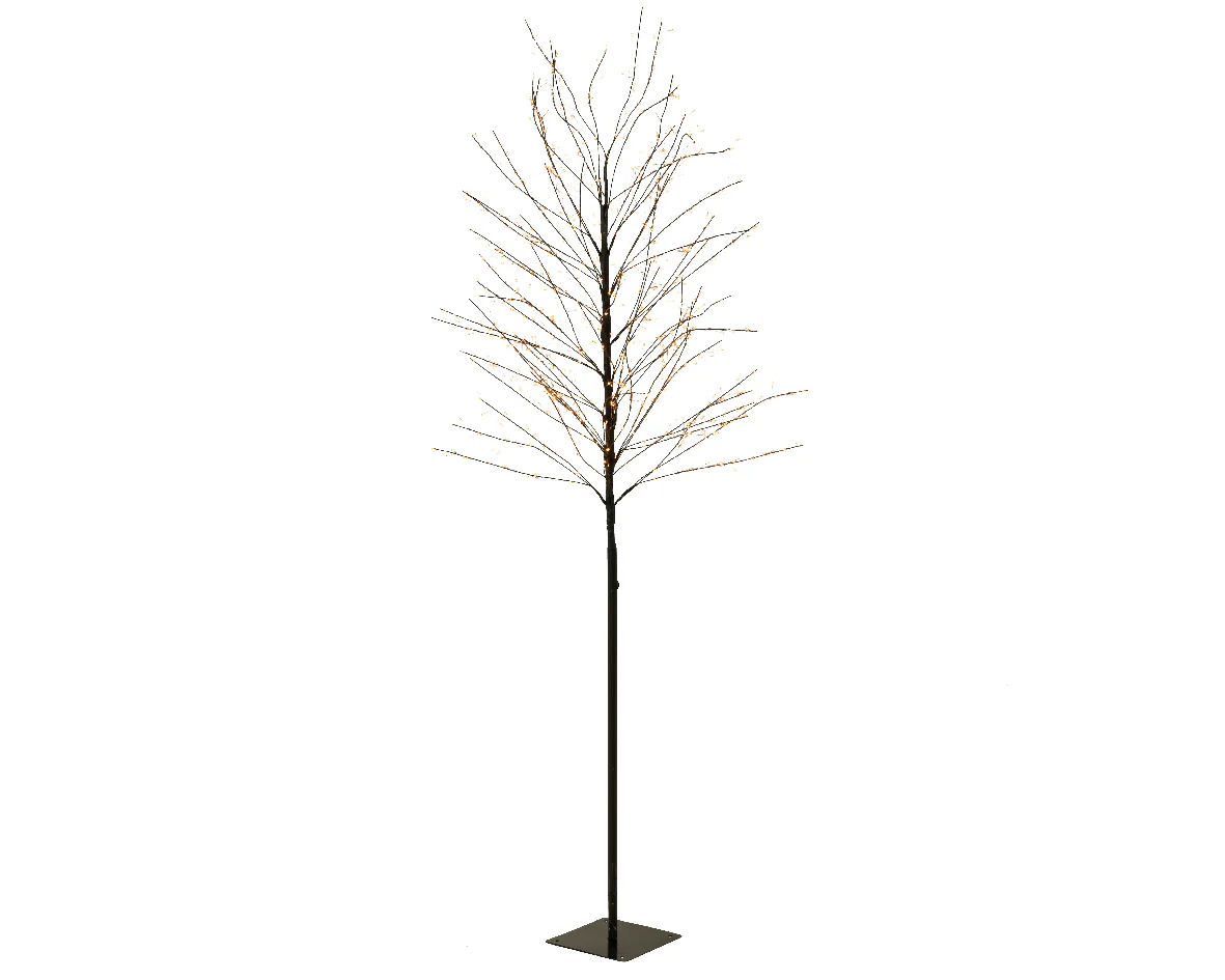 Outdoor Classic Warm Micro Bright LED Black Artificial Twig Tree with 480 Lights - 150cm - Image 2