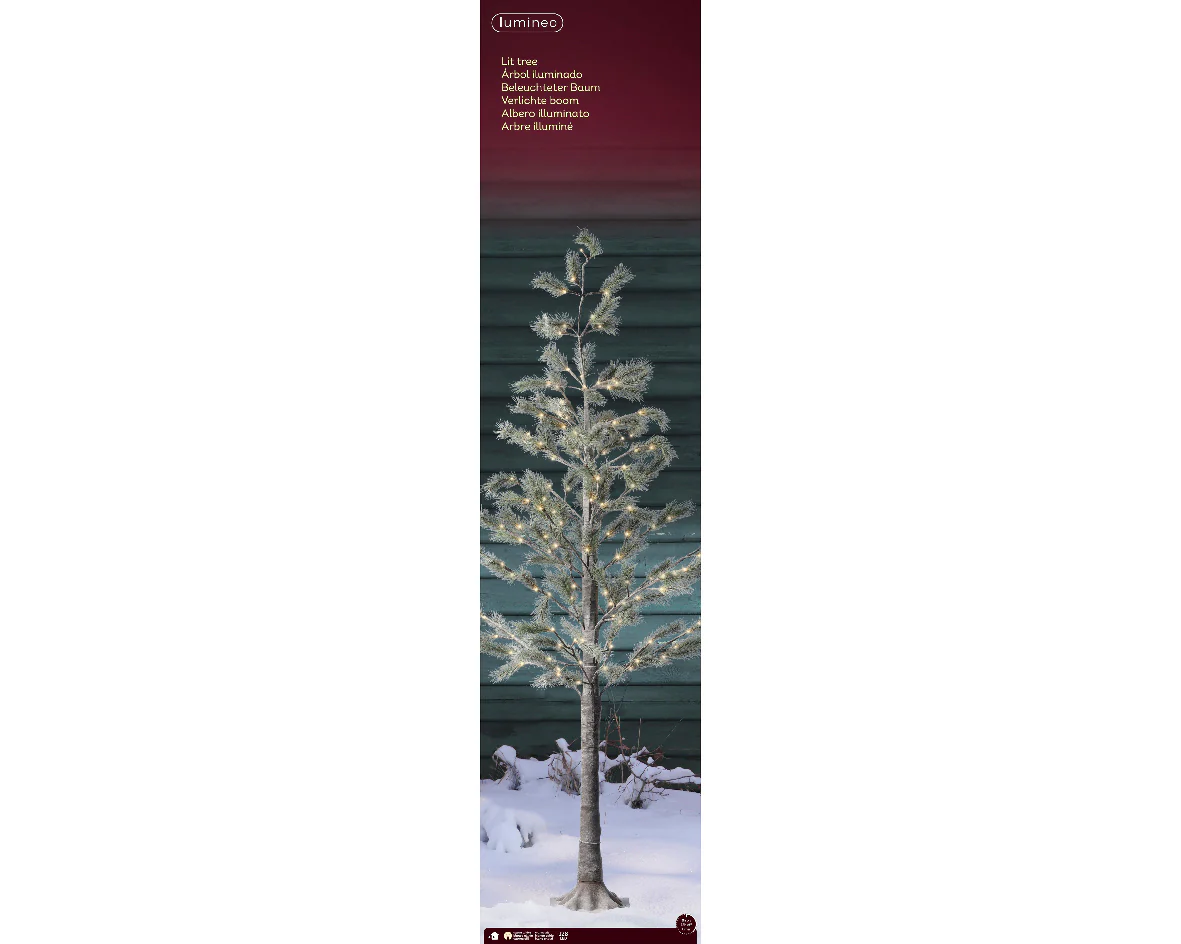 210cm Warm White LED Green Artificial Twig Tree - Image 2
