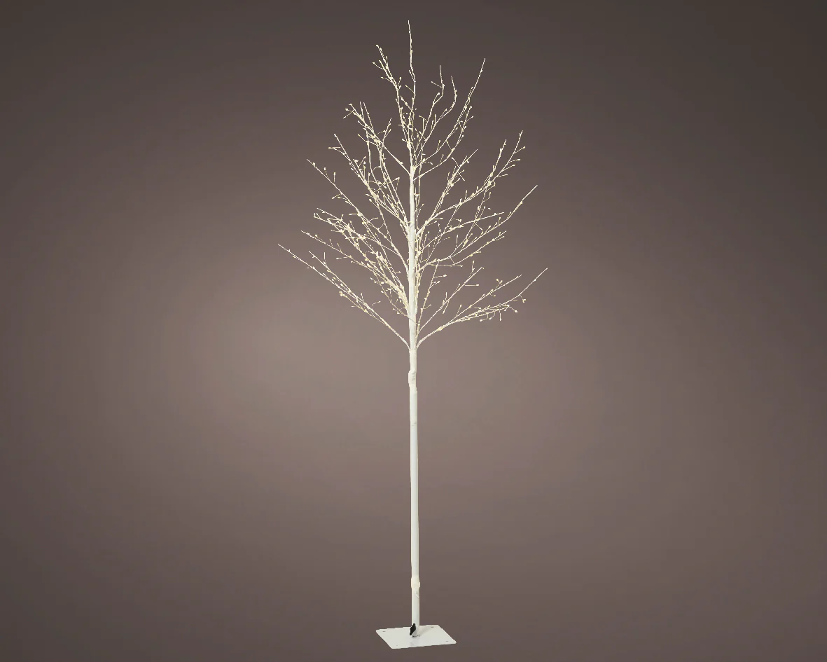 Outdoor Warm White Micro Bright LED White Artificial Twig Tree - 180cm