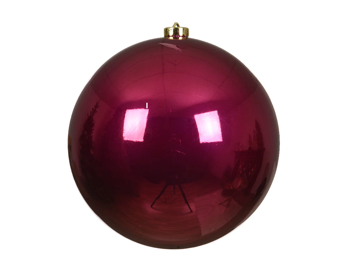Oxblood Giant Shatterproof Shiny Bauble- 20cm