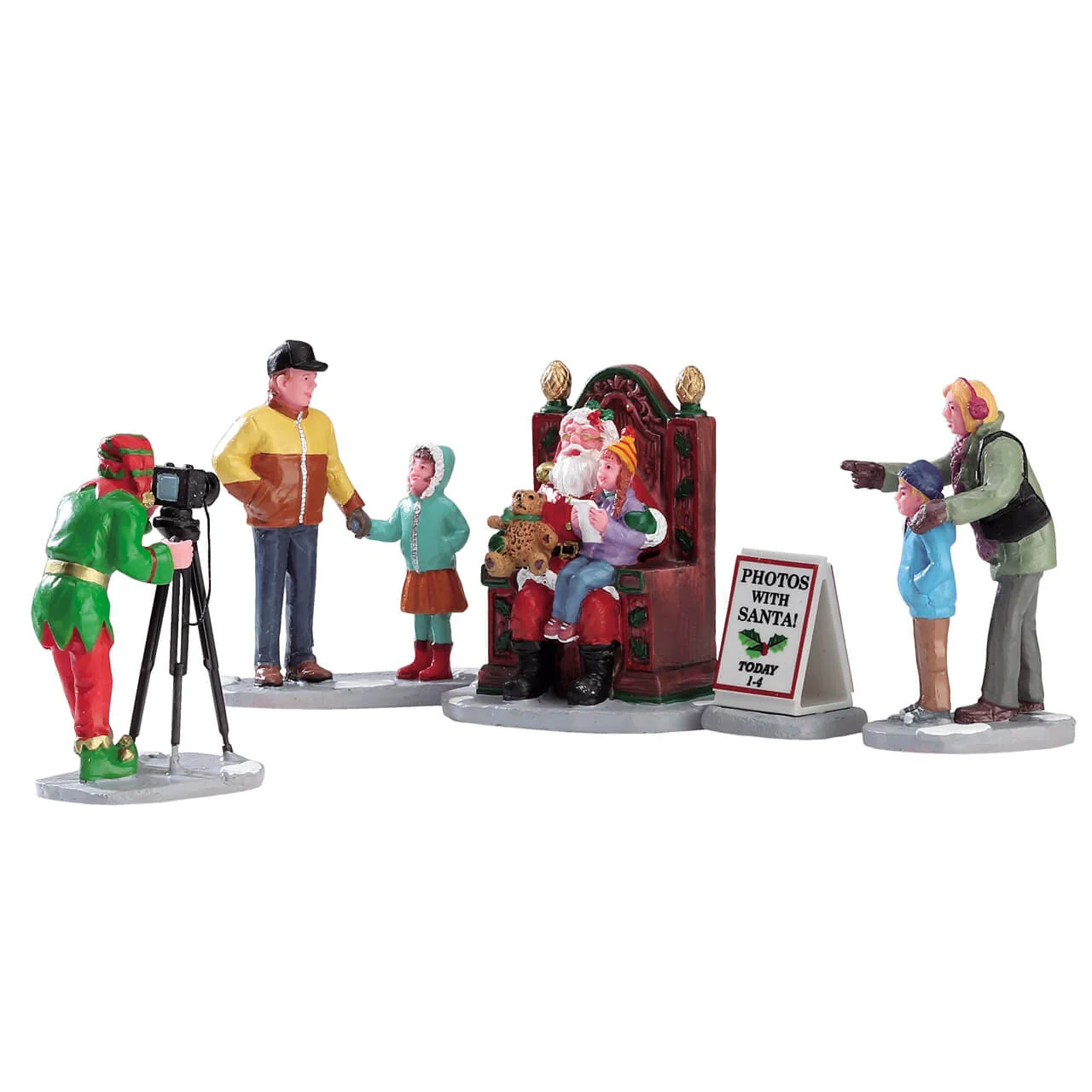 Lemax Photos With Santa - Set of 5