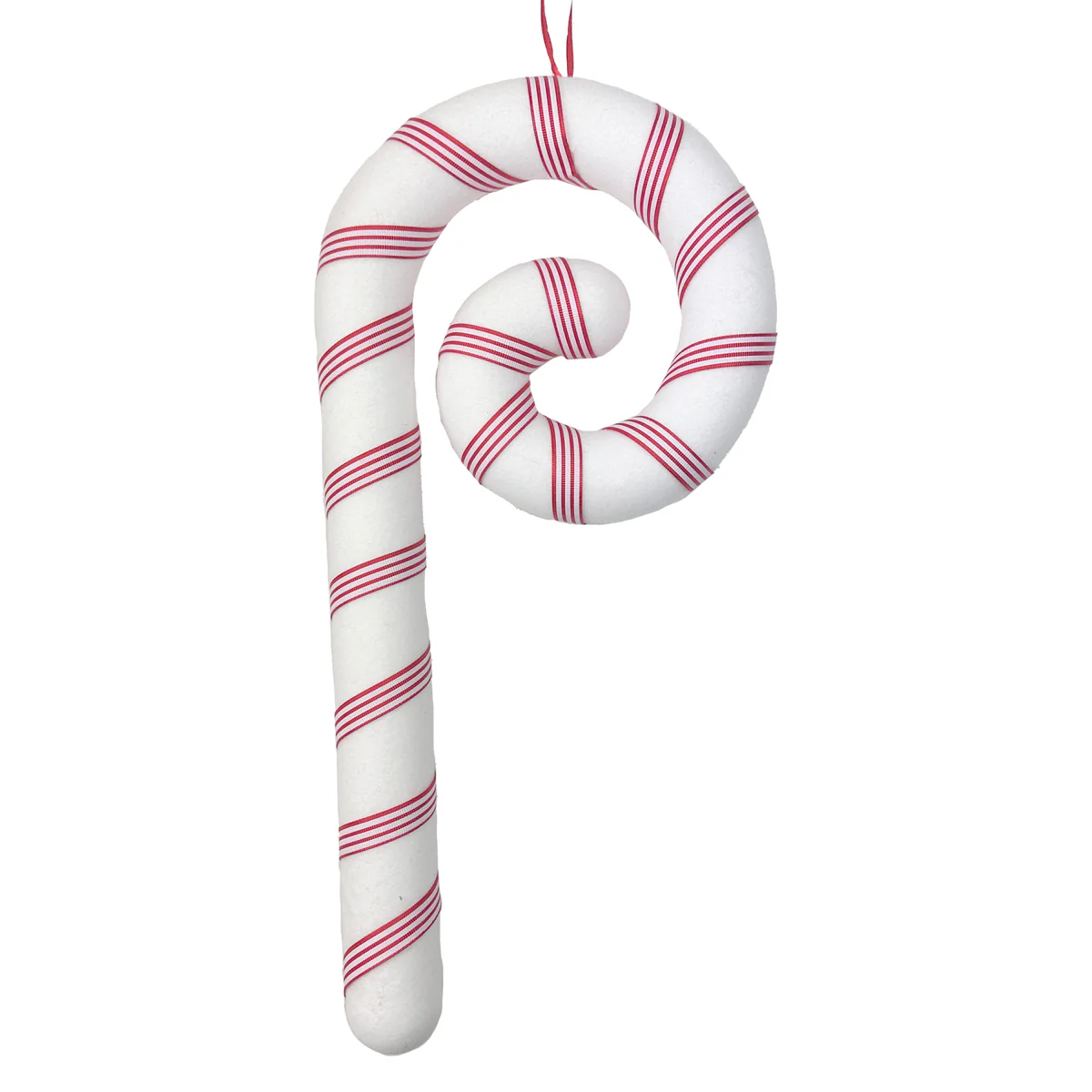 X-Large Pink, Red & White Curly Hanging Candy Cane Decoration - 40x19cm