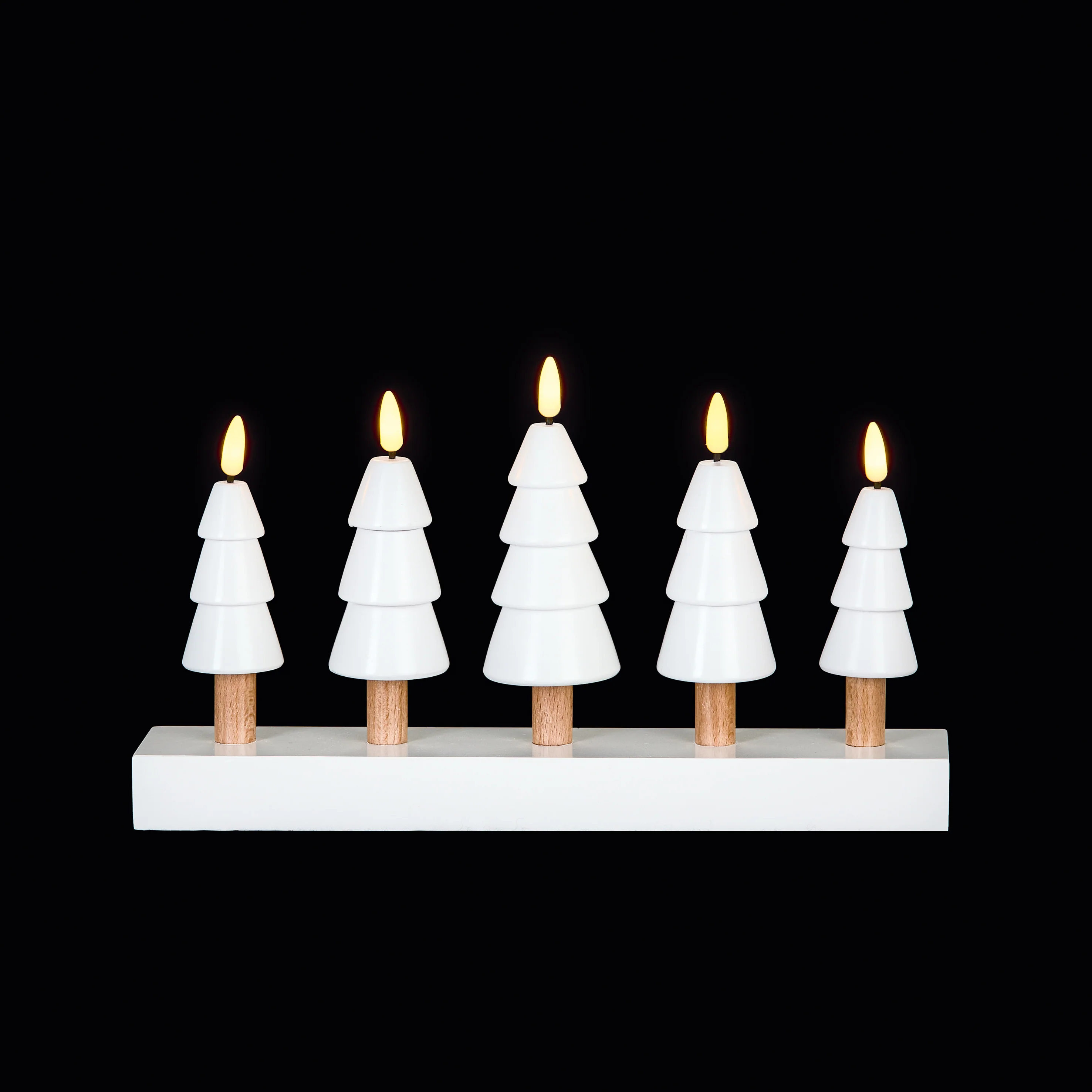 Premier 5 Light White Flickabrights Christmas Trees Candlebridge Battery Operated