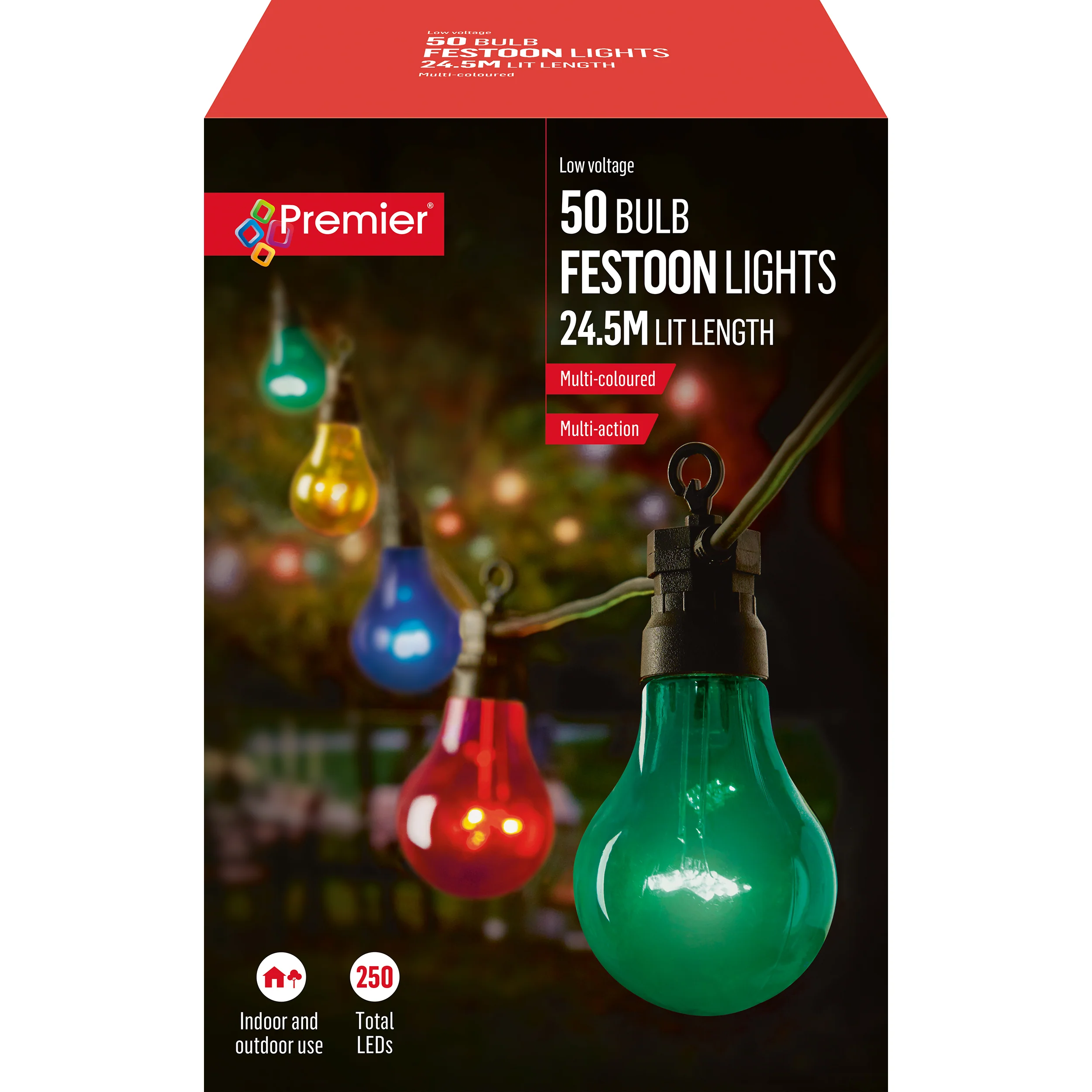 Premier - Festoon Bulb Style Outdoor Party Lights - Extra Large Set of 50 - Image 2