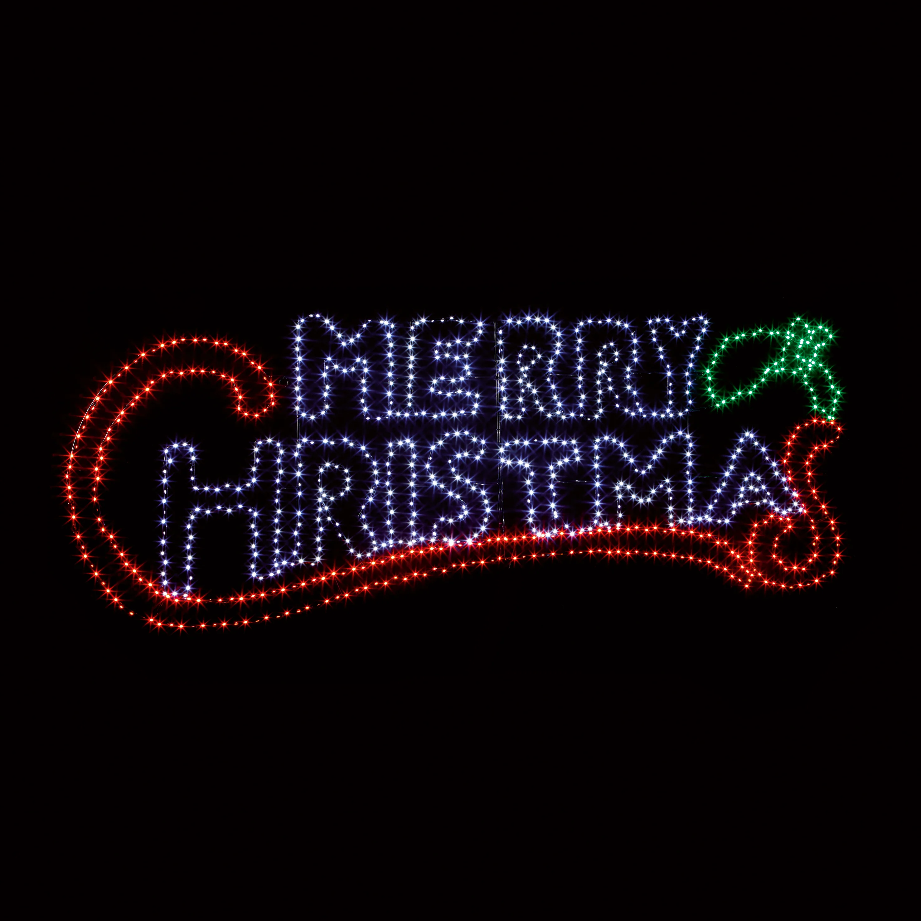 Premier Merry Christmas Sign Twinkling Flexibright Wall Decoration - 200cm