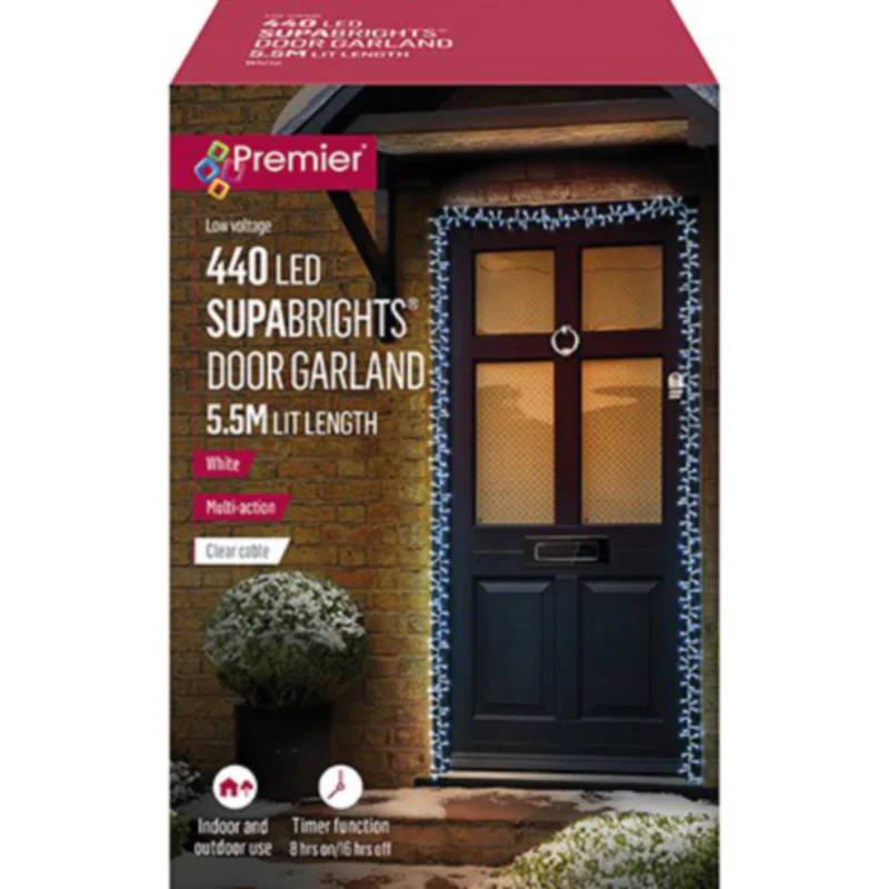 Premier Supabright Door Garland Cluster Lights 5.5m 440 LEDs - Image 4