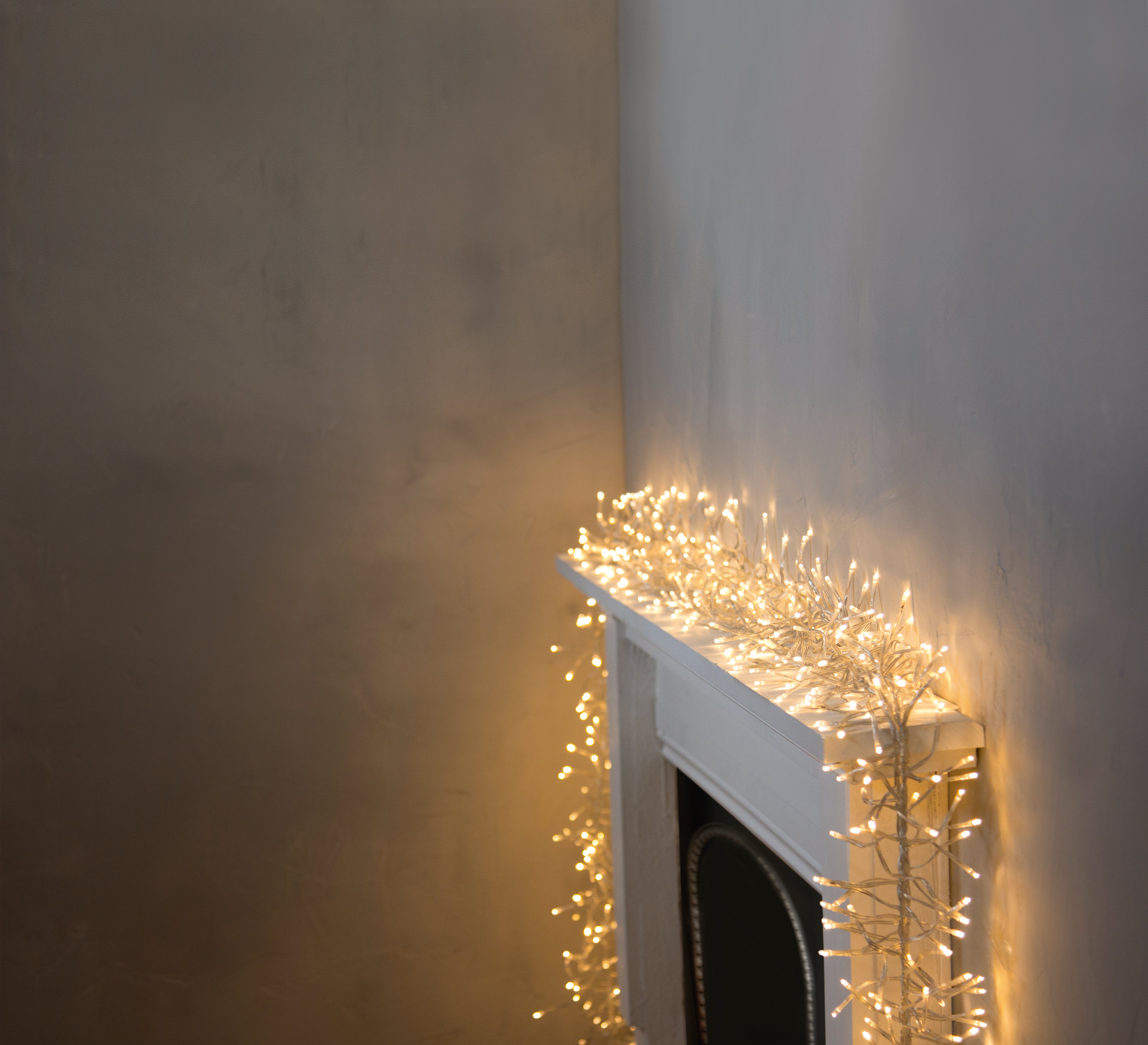 Premier Warm White LED Multi Action Christmas Cluster Lights Cluster Brights Clear Cable - Image 6