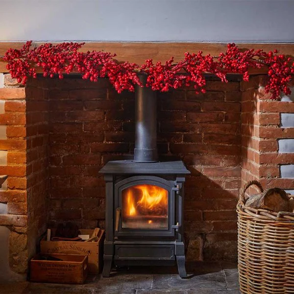 Red BerryBurst Artificial Decorated Christmas Garland - 180cm