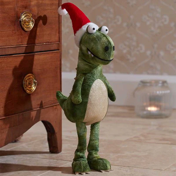 Regular Christmas Standing Festive Dino Green Dinosaur - 60cm