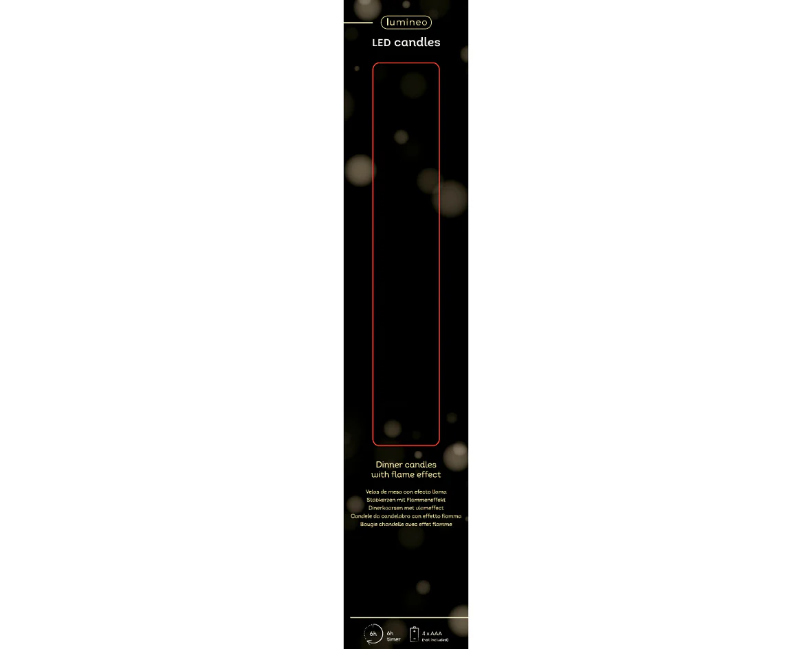 Set of 2 LED Gold Wax Dinner Candles with Flame Effect - Image 3