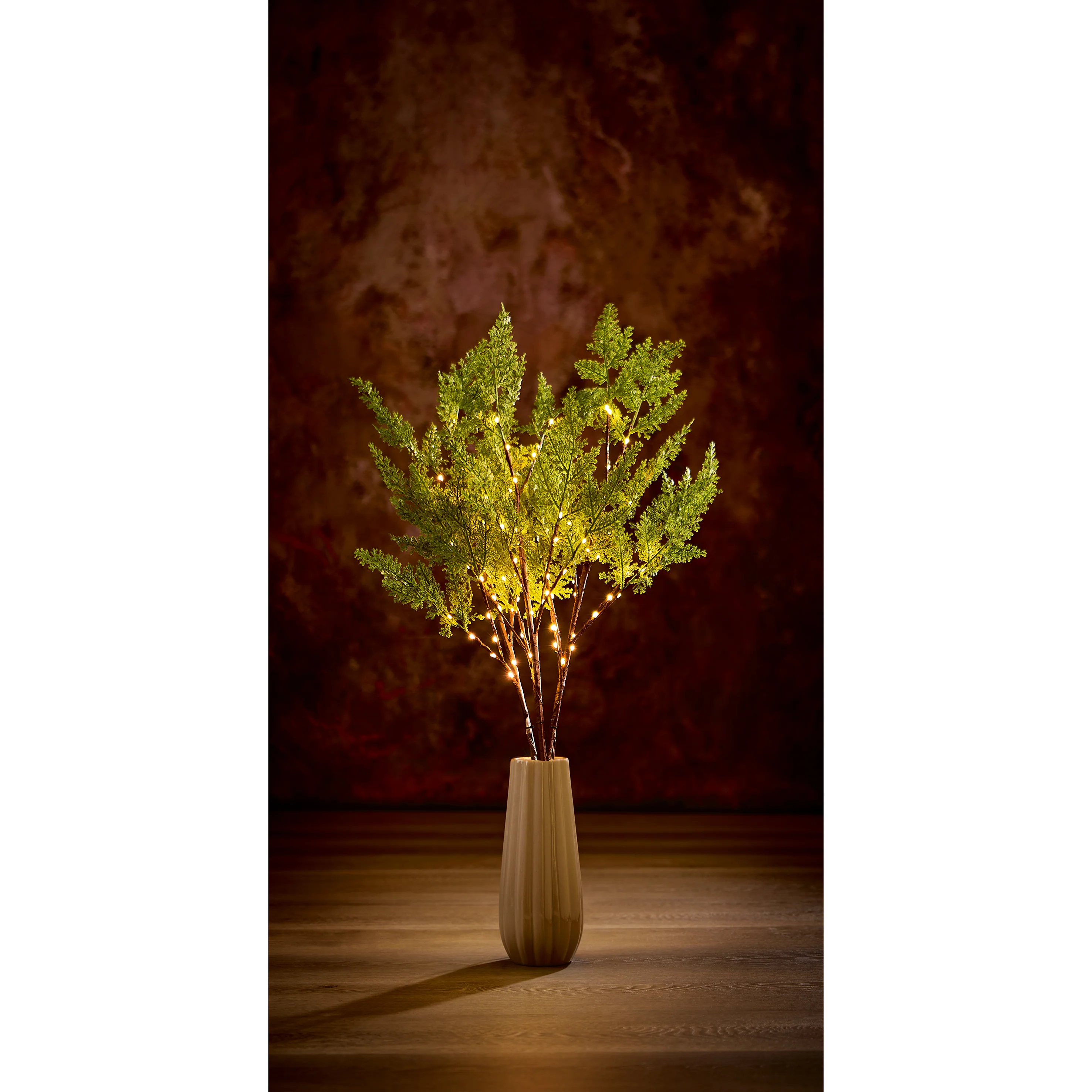 Set of 3 Warm White Fir Twig Foliage LED Branches - 90cm