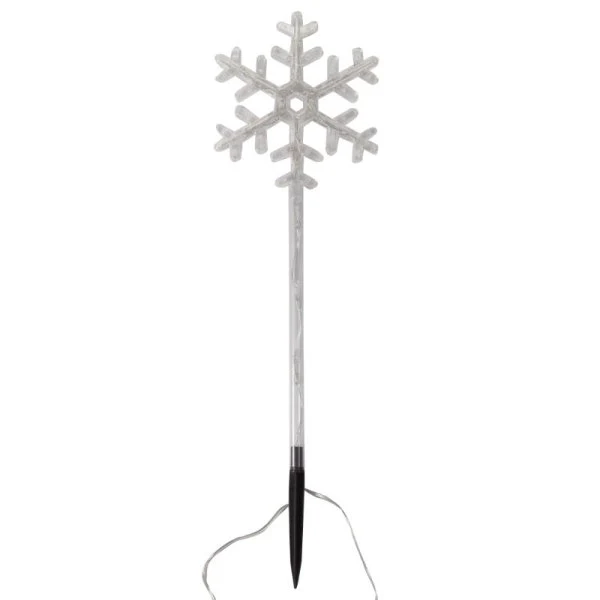 X-Large SnowDecor Snowflake Light Up Stakes / Path Lights Multi-Coloured - Set of 4 - 43cm / 64 LEDs - Image 3