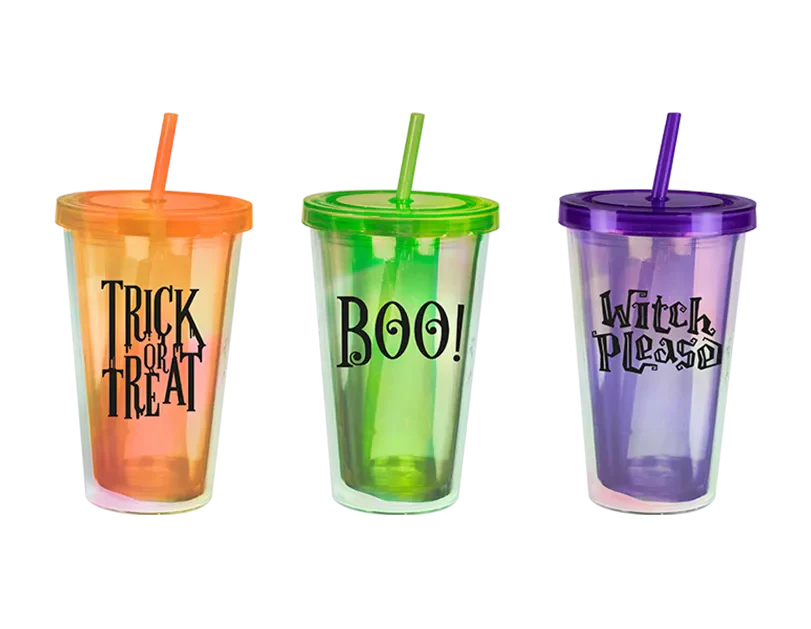 Spooky Halloween Holographic Tumbler