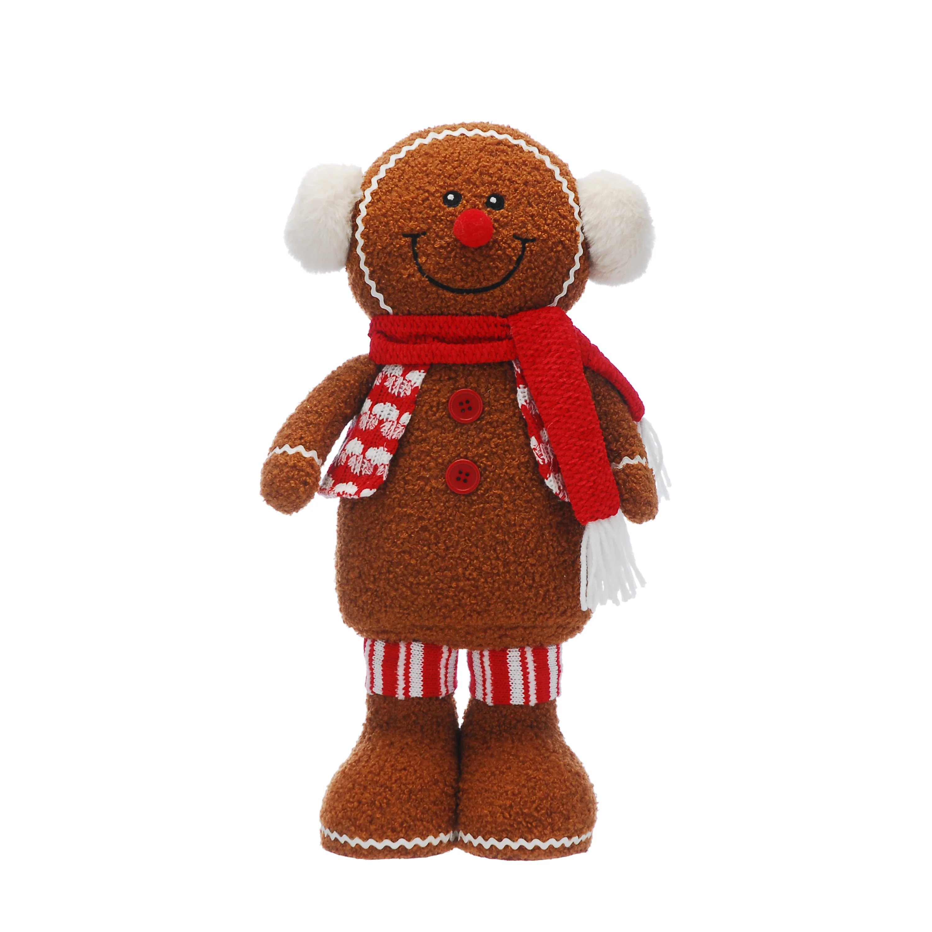 Standing Fabric Brown Gingerbread Man - 40cm