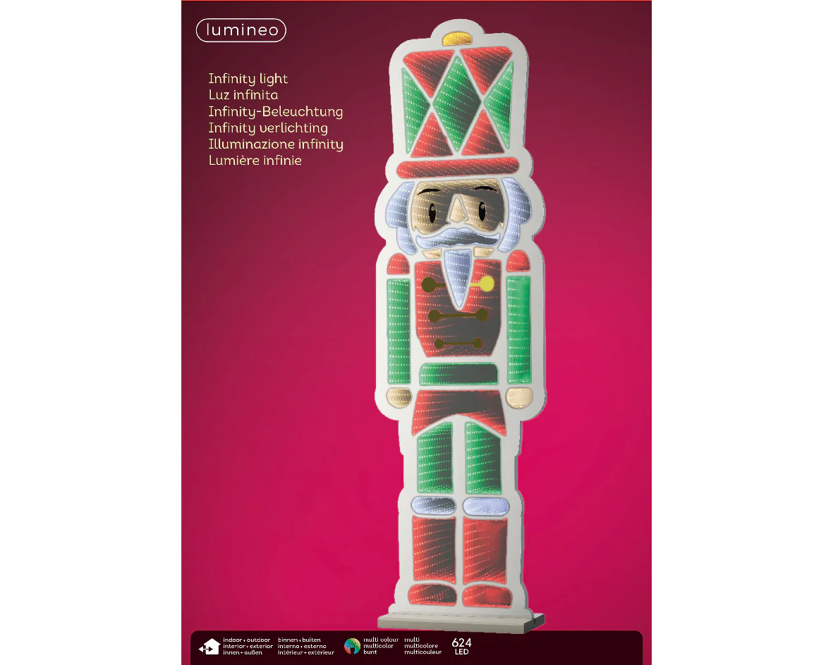 Standing Giant Nutcracker Infinity Mirror Light - 120cm - Image 3