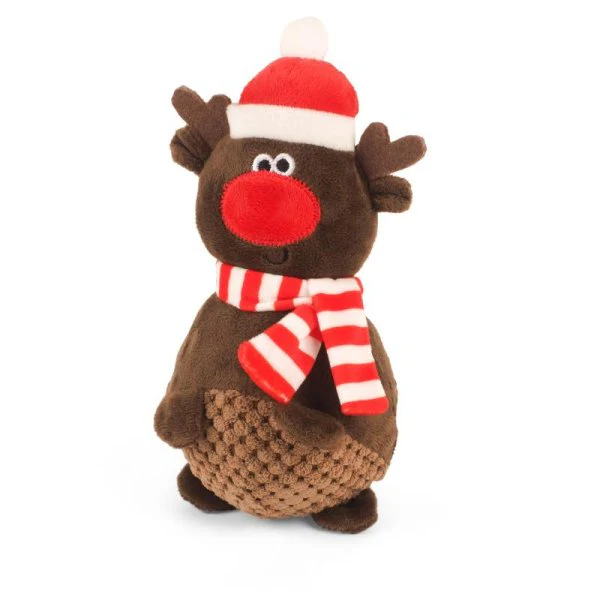 SuperBouncy Rudy Reindeer Christmas Dog Toy
