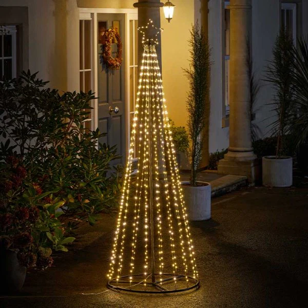 Three Kings - 1.5m LED Light up Outdoor TwinkleTree - Dual Warm & Cool White - Image 2