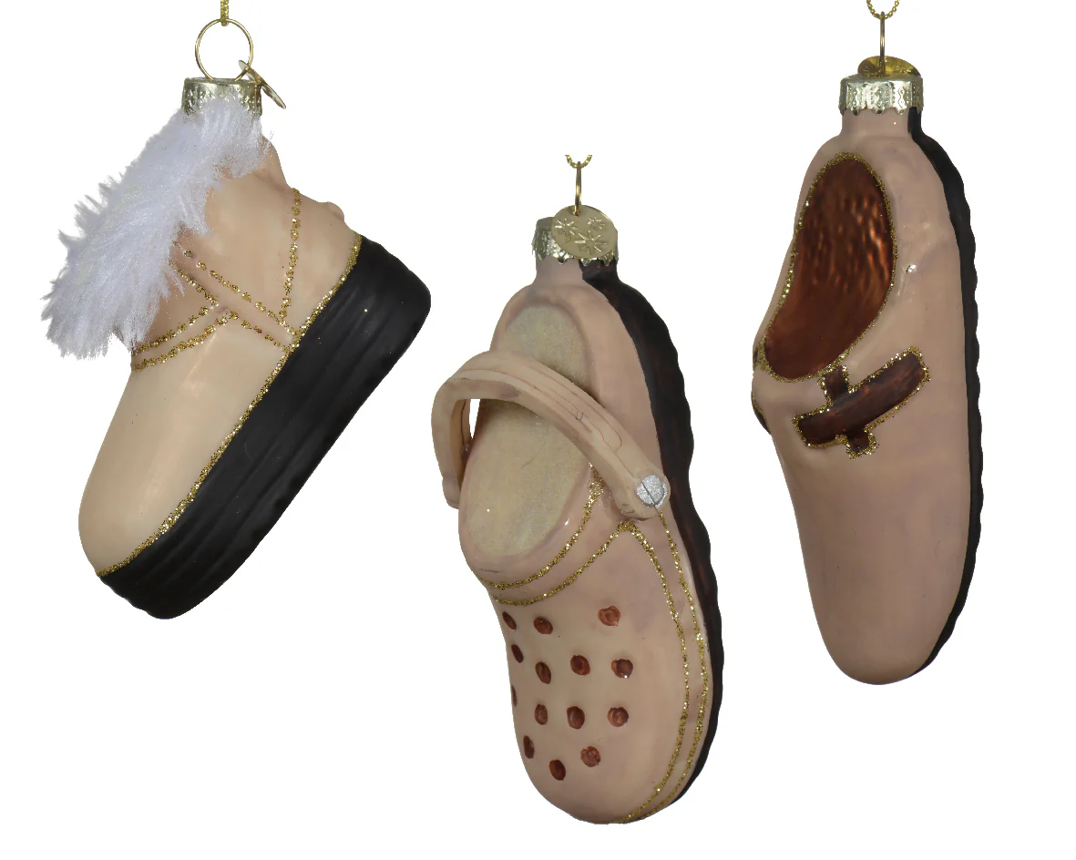 Trending Shoes Glass Christmas Bauble - Single