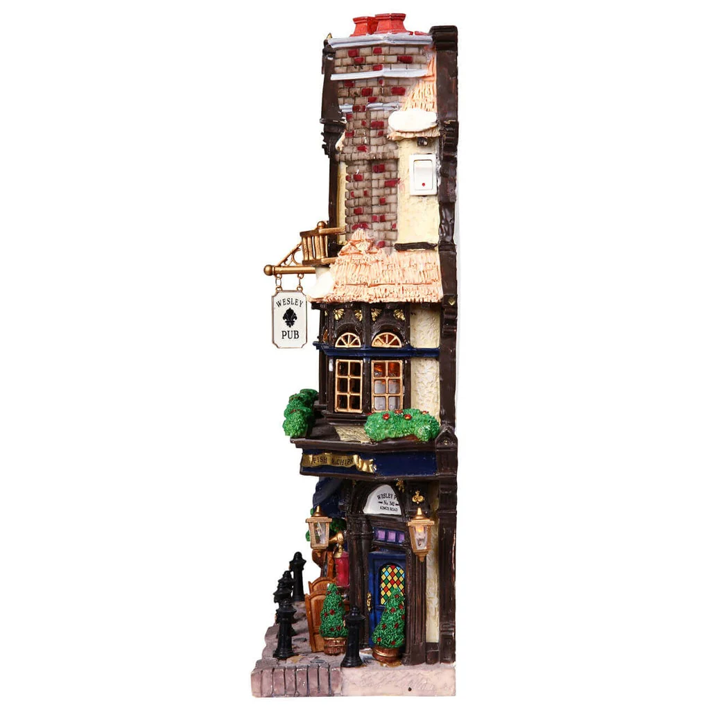 Lemax Wesley Pub- Christmas Village Pub with LED Lights - Image 2