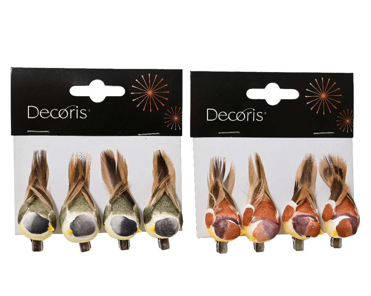 Woodland Bird on Clip Decoration - Set of 4 - Image 2