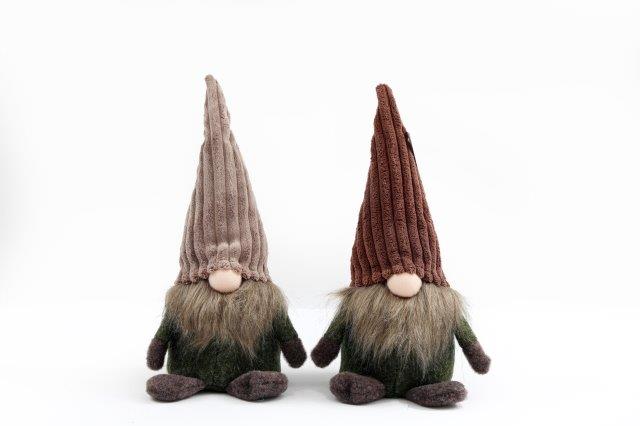 Woodland Christmas Gonk Santa with Beige or Brown Hat 28cm
