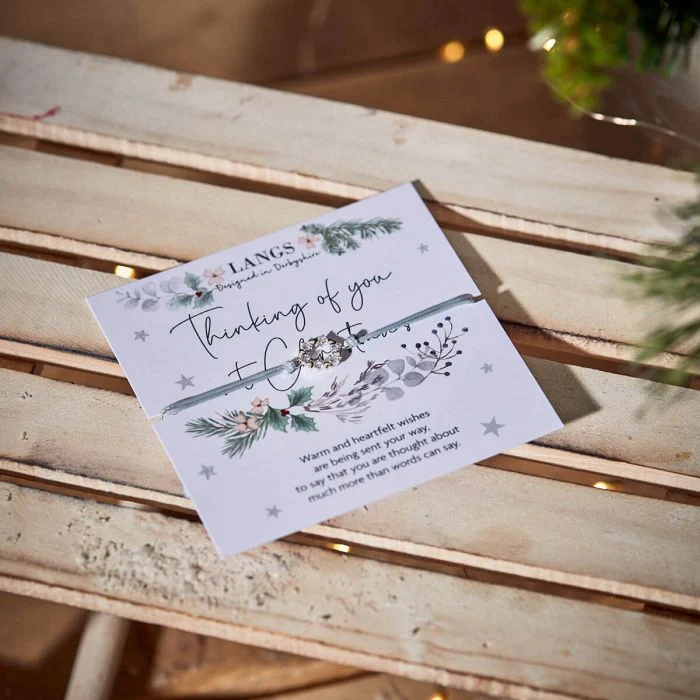 Christmas Star Bracelet On Thinking Of You Card With Envelope